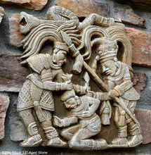 Load image into Gallery viewer, History Aztec Mayan Lintel 8 Conquerors Mesoamerica Pre-Columbian Ritual wall sculpture 12" www.NEO-MFG.com