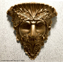 Load image into Gallery viewer, Greenman Leaf face sculpture wall plaque art www.neo-mfg.com 8" home garden decor