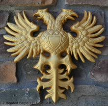 Load image into Gallery viewer, Phoenix double headed Eagle Coat of Arms sculpture wall frieze 12" www.Neo-Mfg.com