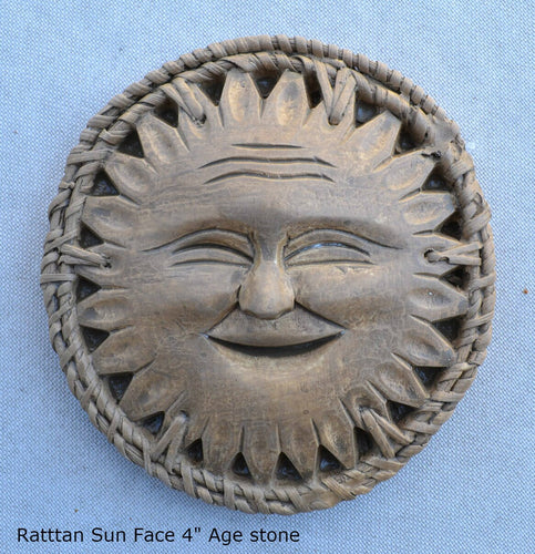 Celestial Sun Rattan Face Pendant Sculpture Wall plaque art decor www.NEO-MFG.com 4
