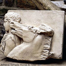 Load image into Gallery viewer, Roman Greek Parthenon Frieze fragment goddess Athena Temple Horse & rider Sculpture museum reproduction art 17" www.Neo-Mfg.com home decor