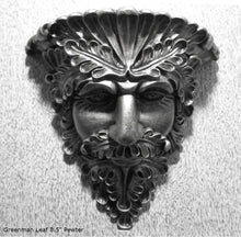 Load image into Gallery viewer, Greenman Leaf face sculpture wall plaque art www.neo-mfg.com 8" home garden decor