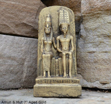 Load image into Gallery viewer, Egyptian God Amun & Mut Sculpture museum reproduction art 7" www.Neo-Mfg.com home decor