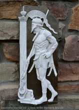 Load image into Gallery viewer, Roman Greek Hellenistic Sepulchral Warrior Stone Carving Sculpture Wall Frieze 5th cen BC 16" tall www.Neo-Mfg.com