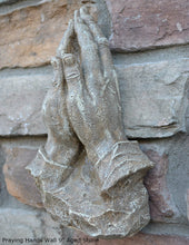 Load image into Gallery viewer, Religious Praying Hands Father Sculpture Statue Pray Neo-Mfg Life Size White 9" home decor wall plaque