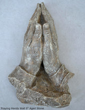 Load image into Gallery viewer, Religious Praying Hands Father Sculpture Statue Pray Neo-Mfg Life Size White 9" home decor wall plaque