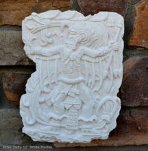 Load image into Gallery viewer, History Aztec Maya Quetzalcoatl feathered serpent Codex Artifact Carved Deity Sculpture Statue 11" Tall www.Neo-Mfg.com Wall art m1