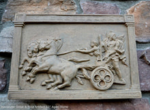 Load image into Gallery viewer, Roman Greek Chariot Thorvaldsen Alexander Great & Nike Artifact Carved Sculpture Statue www.Neo-Mfg.com 12" h10
