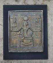 Load image into Gallery viewer, Egyptian HEH God Of Infinity Tutankhamen Fragment Plaque Wall Frieze 10" tall www.NEO-MFG.com mounted on plaque