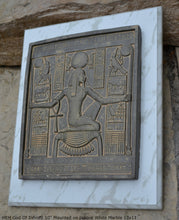 Load image into Gallery viewer, Egyptian HEH God Of Infinity Tutankhamen Fragment Plaque Wall Frieze 10" tall www.NEO-MFG.com mounted on plaque