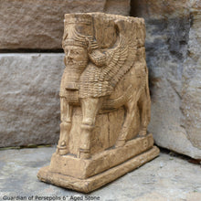 Load image into Gallery viewer, Historical Assyrian Lamassu Persian winged bull Guardian of Persepolis relief sculpture ancient replica Sculpture www.Neo-Mfg.com 6&quot;
