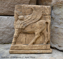 Load image into Gallery viewer, Historical Assyrian Lamassu Persian winged bull Guardian of Persepolis relief sculpture ancient replica Sculpture www.Neo-Mfg.com 6"