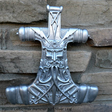 Load image into Gallery viewer, Celtic Thor Hammer Mjolnir wall sculpture statue plaque www.Neo-Mfg.com 12" p14