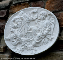 Load image into Gallery viewer, Cherub Angel 3 Graces wall sculpture plaque 18" Neo-mfg