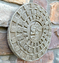 Load image into Gallery viewer, History MAYAN AZTEC Haab Zodiac 3 ring CALENDAR Sculptural wall relief plaque 8.25" Museum Quality www.Neo-Mfg.com n13