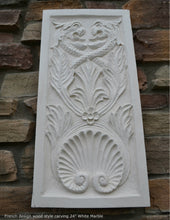 Load image into Gallery viewer, Decor French design wood carving style wall plaque sculpture 24" www.Neo-Mfg.com architectural salvage look