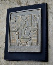 Load image into Gallery viewer, Egyptian HEH God Of Infinity Tutankhamen Fragment Plaque Wall Frieze 10" tall www.NEO-MFG.com mounted on plaque