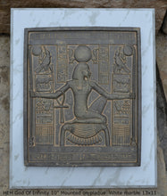 Load image into Gallery viewer, Egyptian HEH God Of Infinity Tutankhamen Fragment Plaque Wall Frieze 10" tall www.NEO-MFG.com mounted on plaque
