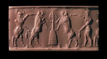 Load image into Gallery viewer, Historical Assyrian Akkadian Contest Cylinder Seal wall Sculpture www.Neo-Mfg.com Mesopotamia