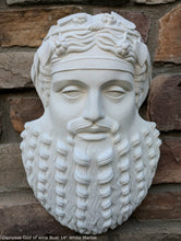 Load image into Gallery viewer, Roman Greek Dionysus God of wine ritual madness and ecstasy - Bacchus bust Sculptural Wall frieze plaque relief www.Neo-Mfg.com 14"