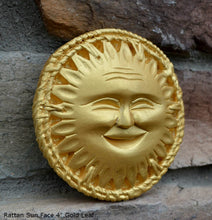Load image into Gallery viewer, Celestial Sun Rattan Face Pendant Sculpture Wall plaque art decor www.NEO-MFG.com 4"