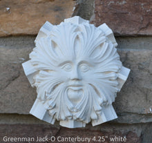 Load image into Gallery viewer, Nature Greenman Jack-O Green Man of Canterbury Cathedral's Black Prince's Chantry Roof Boss sculpture wall plaque 4" www.Neo-Mfg.com