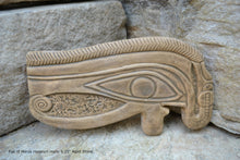 Load image into Gallery viewer, Egyptian Udjat Eye of Horus fragment sculpture carving art 6.25" www.Neo-Mfg.com home decor museum replica