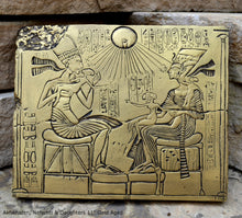Load image into Gallery viewer, History Egyptian Akhenaten, Nefertiti & Daughters Plaque Artifact Sculpture 11" www.Neo-Mfg.com home decor e26