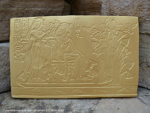 Load image into Gallery viewer, Egyptian Tutankhamen and Ankhsenamen fragment sculpture carving art 11" www.Neo-Mfg.com home decor museum replica m23