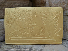 Load image into Gallery viewer, Egyptian Tutankhamen and Ankhsenamen fragment sculpture carving art 11" www.Neo-Mfg.com home decor museum replica m23