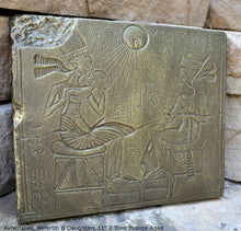 Load image into Gallery viewer, History Egyptian Akhenaten, Nefertiti &amp; Daughters Plaque Artifact Sculpture 11&quot; www.Neo-Mfg.com home decor e26
