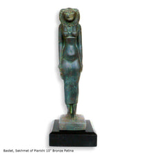 Load image into Gallery viewer, History Egyptian Goddess Bastet, Sekhmet of Piankhi Sculpture Statue 10" www.Neo-Mfg.com Museum Replica