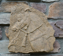 Load image into Gallery viewer, Assyrian cavalryman horse Sculpture Statue Relief wall fragment www.Neo-mfg.com 13" 1*