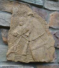 Load image into Gallery viewer, Assyrian cavalryman horse Sculpture Statue Relief wall fragment www.Neo-mfg.com 13" 1*