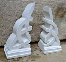 Load image into Gallery viewer, Celtic Knot triquetra 2pc set Sculpture www.Neo-Mfg.com 8" Decor or bookends