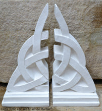 Load image into Gallery viewer, Celtic Knot triquetra 2pc set Sculpture www.Neo-Mfg.com 8" Decor or bookends