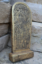 Load image into Gallery viewer, Aztec Mayan Petén Machaquilá Stela 3 wall plaque art Sculpture 15" www.Neo-Mfg.com Museum reproduction L15