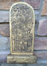 Load image into Gallery viewer, Aztec Mayan Petén Machaquilá Stela 3 wall plaque art Sculpture 15" www.Neo-Mfg.com Museum reproduction L15