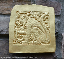 Load image into Gallery viewer, Aztec Mayan Jaguar Balam Cat sculpture Wall plaque carving 7" www.Neo-Mfg.com b15