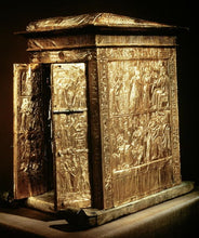 Load image into Gallery viewer, History Egyptian King Tutankhamun Tut Golden Shrine Great Enchantress Right side Sculpture 4.5" www.Neo-Mfg.com Museum Reproduction k4