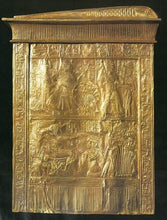 Load image into Gallery viewer, History Egyptian King Tutankhamun Tut Golden Shrine Left side Plaque Sculpture 11" www.Neo-Mfg.com home decor Museum Reproduction h9