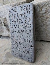 Load image into Gallery viewer, Sumerian Cuneiform tablet Sculptural wall relief plaque www.Neo-Mfg.com 8.5" g8