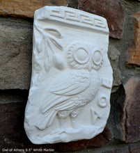 Load image into Gallery viewer, Roman Greek Owl of Athens Fragment Sculptural wall relief plaque www.Neo-Mfg.com 6.5" home decor
