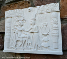 Load image into Gallery viewer, Egyptian King Tut Tutankhamen Throne chair front Sculptural wall relief plaque www.Neo-Mfg.com 8.25" h15