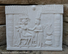Load image into Gallery viewer, Egyptian King Tut Tutankhamen Throne chair front Sculptural wall relief plaque www.Neo-Mfg.com 8.25" h15
