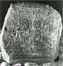 Load image into Gallery viewer, Aztec Mayan Stele 5 Tree Of Life Izapa Olmec Sculpture wall plaque 8" www.Neo-Mfg.com