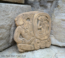Load image into Gallery viewer, Aztec Mayan Glyph Wall plaque Fragment relief www.Neo-Mfg.com 4"