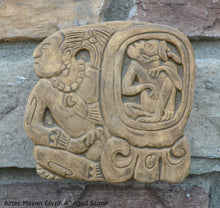 Load image into Gallery viewer, Aztec Mayan Glyph Wall plaque Fragment relief www.Neo-Mfg.com 4"
