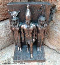 Load image into Gallery viewer, Egyptian Triads of Menkaure mycerinus 3rd Sculpture statue museum reproduction art 7" www.Neo-Mfg.com home decor Museum Reproduction