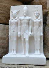 Load image into Gallery viewer, Egyptian Triads of Menkaure mycerinus 3rd Sculpture statue museum reproduction art 7" www.Neo-Mfg.com home decor Museum Reproduction
